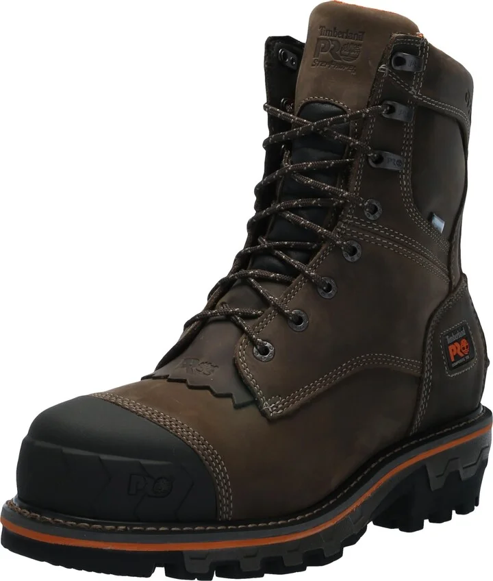 Timberland PRO Men's Boondock HD Logger 8 Inch Composite Safety Toe Waterproof Industrial Work Boot