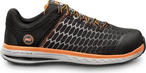 Timberland PRO Men's Comp Toe Powerdrive MaxTRAX Slip Resistant Black/Orange Work Shoes - 12 Wide - Image 2
