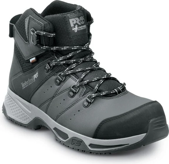 Timberland PRO Men's Comp Toe Switchback MaxTRAX Black/Grey Hiker Work Boots - 11.5 Medium