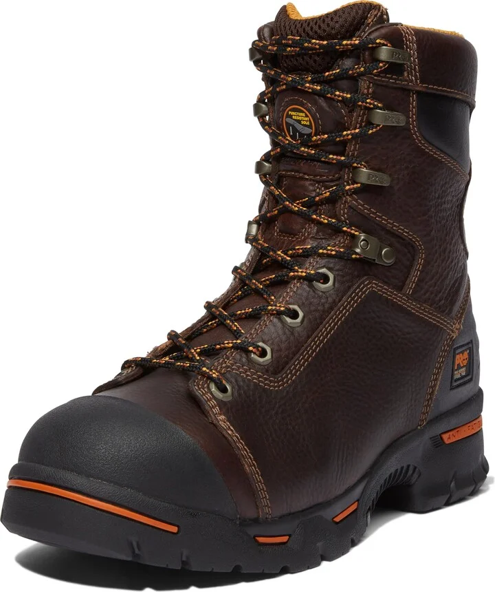 Timberland PRO Men's Endurance 8 Inch Steel Safety Toe Puncture Resistant Industrial Work Boot