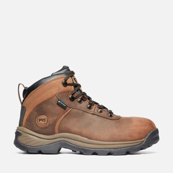 Timberland PRO Men's Flume Work Steel Toe Waterproof Work Boot, Brown,
