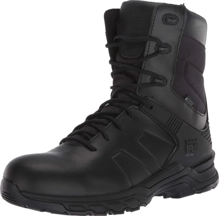 Timberland PRO Men's Hypercharge 8 Inch Soft Toe Side-Zip Waterproof Tactical Duty Uniform Work