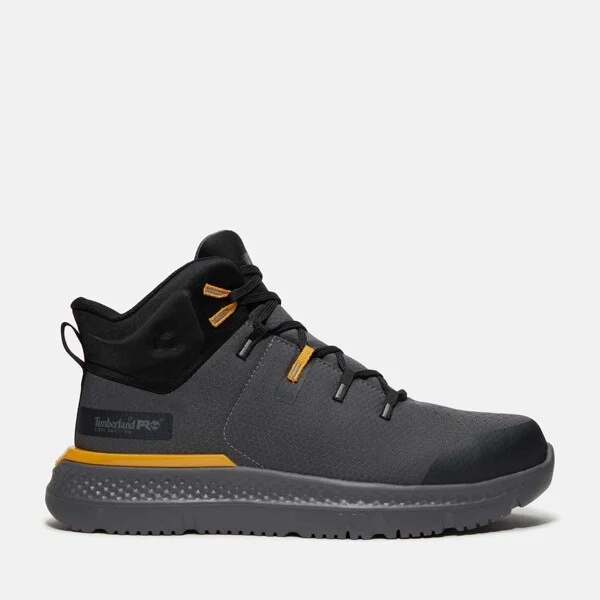 Timberland PRO Men's Intercept Mid Steel Toe Work Sneaker, Dark Grey Ripstop,