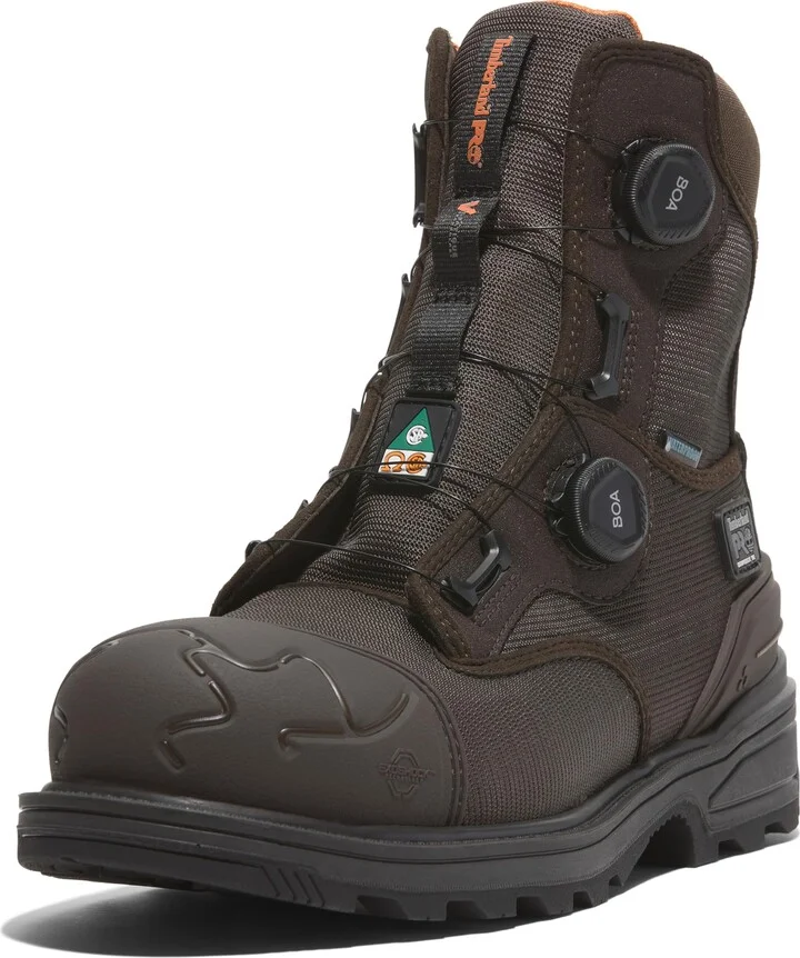 Timberland PRO Men's Magnitude BOA 8 Inch Composite Safety Toe Waterproof Puncture Resistant Industrial Work Boot