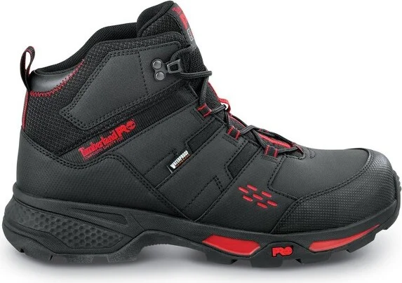 Timberland PRO Men's, Switchback LT, Black/Red, Comp Toe, EH, WP, Hiker Work Boots 11 - W - Image 2