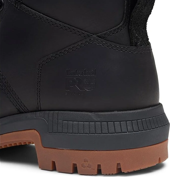 Timberland PRO Montauk 6 Inch Steel Safety Toe Men's Work Boots Black/Gum : 8 D - Medium, Leather - Image 4