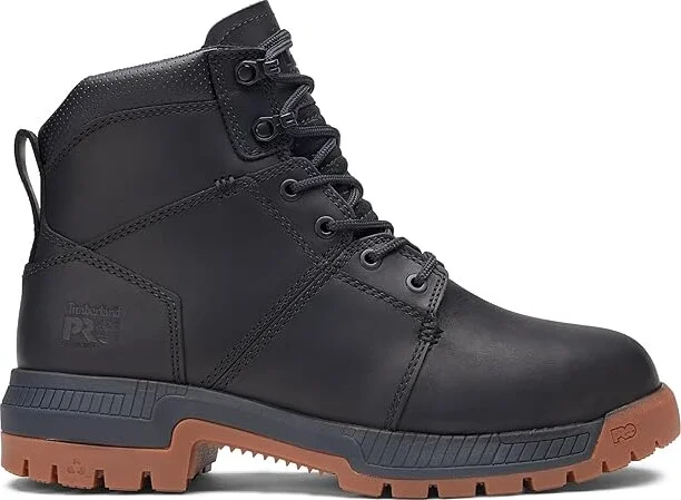 Timberland PRO Montauk 6 Inch Steel Safety Toe Men's Work Boots Black/Gum : 8 D - Medium, Leather - Image 7