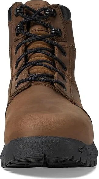 Timberland PRO Montauk 6 Inch Steel Safety Toe Men's Work Boots Gaucho Brown : 6 D - Medium, Leather - Image 2