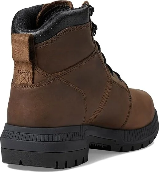 Timberland PRO Montauk 6 Inch Steel Safety Toe Men's Work Boots Gaucho Brown : 6 D - Medium, Leather - Image 4