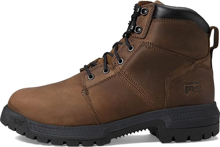 Timberland PRO Montauk 6 Inch Steel Safety Toe Men's Work Boots Gaucho Brown : 6 D - Medium, Leather - Image 6