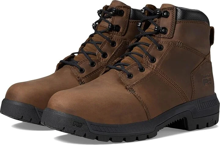 Timberland PRO Montauk 6 Inch Steel Safety Toe Men's Work Boots Gaucho Brown : 6 D - Medium, Leather