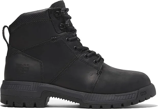 Timberland PRO Montauk 6 Inch Steel Safety Toe Men's Work Boots Jet Black : 11.5 E - Wide, Leather - Image 7