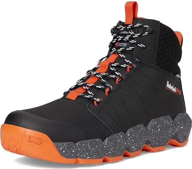 Timberland PRO Morphix 6 Composite Safety Toe Waterproof Men's Shoes Black/Orange : 8.5 E - Wide, Leather/Rubber - Image 5