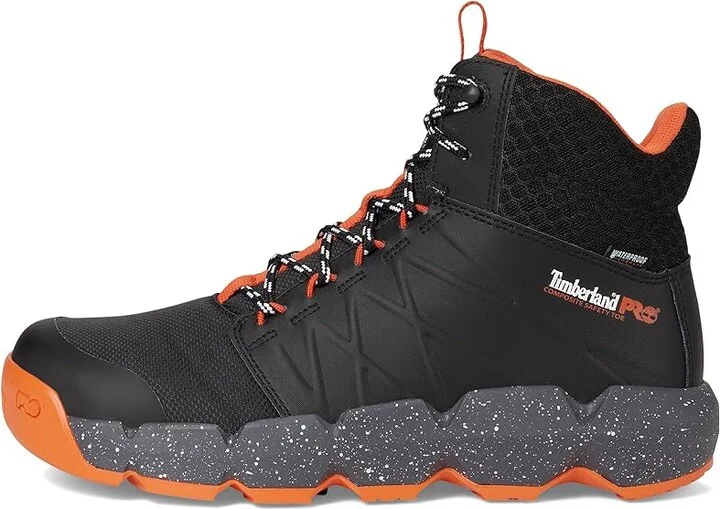 Timberland PRO Morphix 6 Composite Safety Toe Waterproof Men's Shoes Black/Orange : 8.5 E - Wide, Leather/Rubber - Image 6
