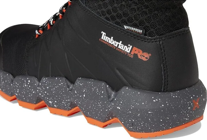 Timberland PRO Morphix 6 Composite Safety Toe Waterproof Men's Shoes Black/Orange : 8.5 E - Wide, Leather/Rubber - Image 7