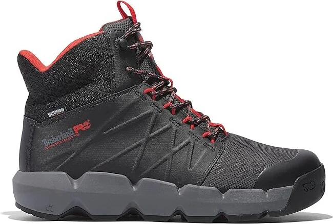 Timberland PRO Morphix 6 Composite Safety Toe Waterproof Men's Shoes Black/Red : 7.5 D - Medium, Leather/Rubber - Image 7