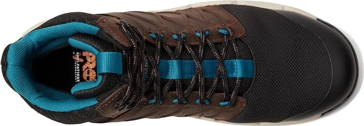 Timberland PRO Morphix 6 Composite Safety Toe Waterproof Men's Shoes Brown/Blue : 10 D - Medium, Leather/Rubber - Image 2