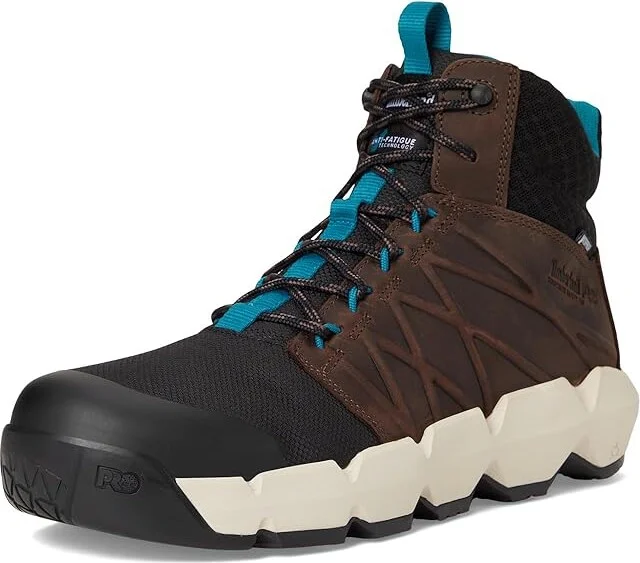 Timberland PRO Morphix 6 Composite Safety Toe Waterproof Men's Shoes Brown/Blue : 10 D - Medium, Leather/Rubber - Image 5