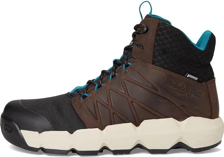 Timberland PRO Morphix 6 Composite Safety Toe Waterproof Men's Shoes Brown/Blue : 10 D - Medium, Leather/Rubber - Image 6