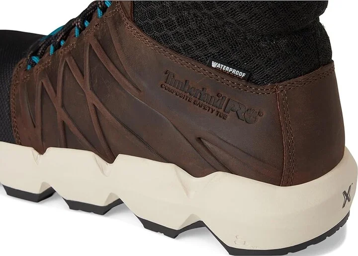 Timberland PRO Morphix 6 Composite Safety Toe Waterproof Men's Shoes Brown/Blue : 10 D - Medium, Leather/Rubber - Image 7
