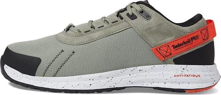 Timberland PRO Overdrive Composite Safety Toe Men's Shoes Olive Green/Red/White : 11 D - Medium, Textile - Image 6
