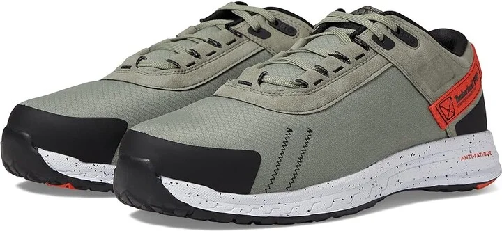Timberland PRO Overdrive Composite Safety Toe Men's Shoes Olive Green/Red/White : 11 D - Medium, Textile
