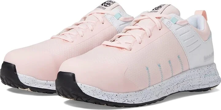 Timberland PRO Overdrive Composite Safety Toe Women's Shoes Blush/White/Aqua : 8.5 M, Textile