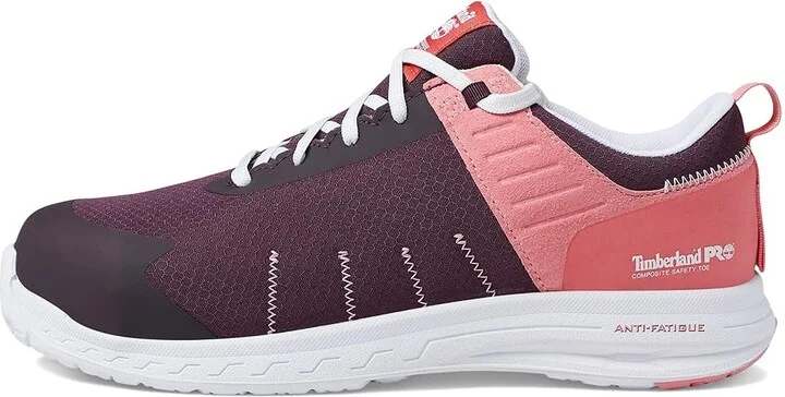 Timberland PRO Overdrive Composite Safety Toe Women's Shoes Purple/Coral/White : 8 M, Textile - Image 6
