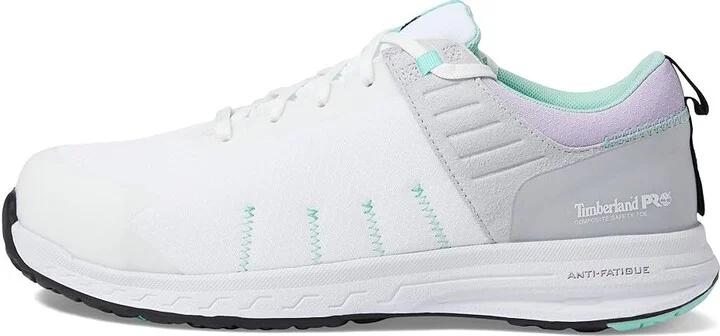Timberland PRO Overdrive Composite Safety Toe Women's Shoes White/Lavender/Green : 9 M, Textile - Image 6