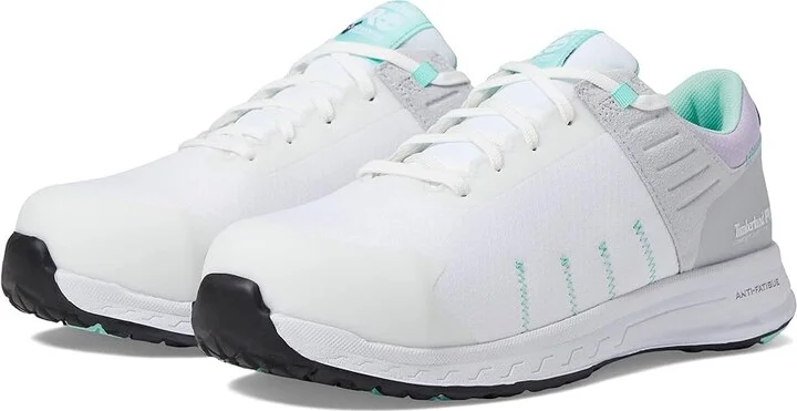Timberland PRO Overdrive Composite Safety Toe Women's Shoes White/Lavender/Green : 9 M, Textile