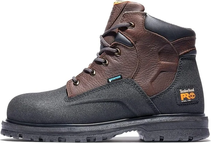 Timberland PRO Power Welt 6 Waterproof Steel Toe Men's Work Lace-up Boots Rancher Brown 1 : 11 E - Wide, Leather - Image 2