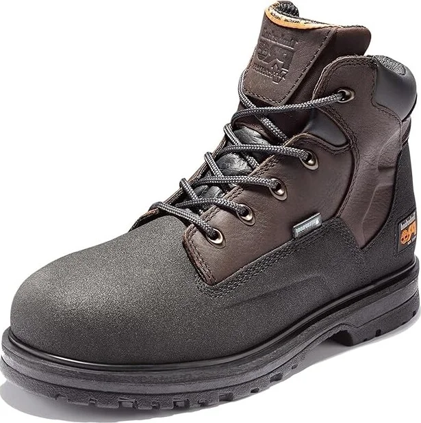 Timberland PRO Power Welt 6 Waterproof Steel Toe Men's Work Lace-up Boots Rancher Brown 1 : 11 E - Wide, Leather