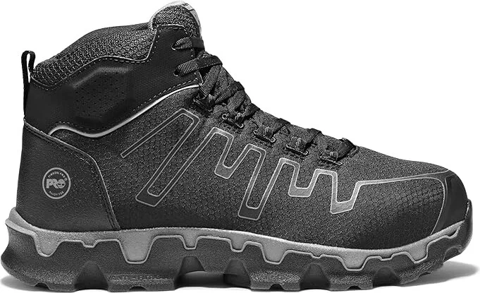 Timberland PRO Powertrain Alloy Toe Men's Work Lace-up Boots Black/Grey 1 : 10.5 E - Wide, Textile - Image 7