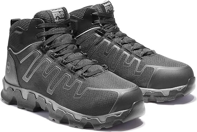 Timberland PRO Powertrain Alloy Toe Men's Work Lace-up Boots Black/Grey 1 : 10.5 E - Wide, Textile