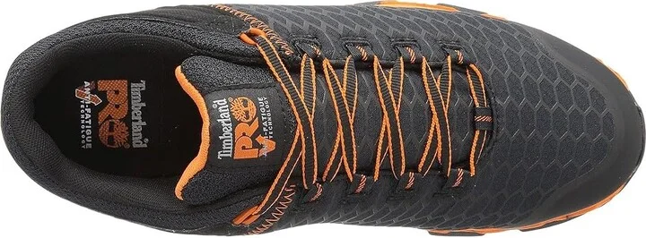 Timberland PRO Powertrain Alloy Toe Men's Work Lace-up Boots Black/Orange : 10 D - Medium, Leather/Textile - Image 2