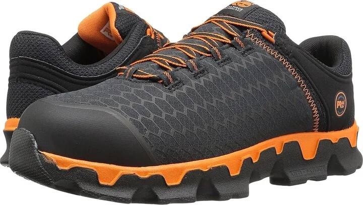 Timberland PRO Powertrain Alloy Toe Men's Work Lace-up Boots Black/Orange : 10 D - Medium, Leather/Textile