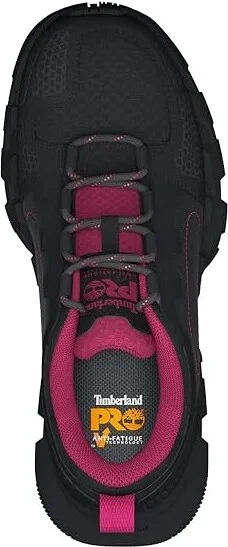 Timberland PRO Powertrain EV Composite Safety Toe Women's Work Boots Black/Pink : 10 D - Wide, Synthetic - Image 2