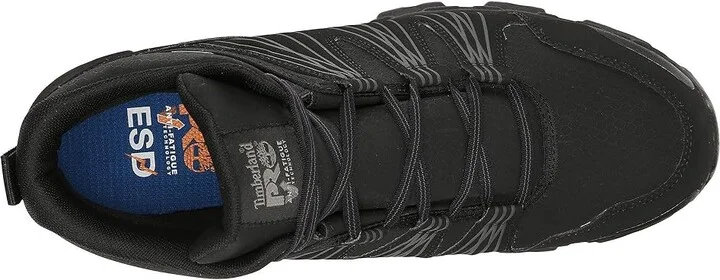 Timberland PRO Powertrain Mid Alloy Safety Toe Static Dissipative Men's Lace-up Boots Black/Grey : 12 E - Wide, Leather/Synthetic/Textile - Image 2