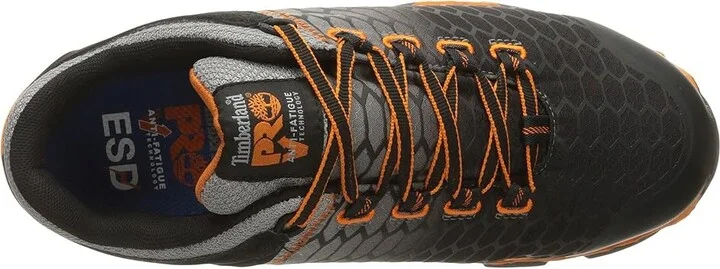 Timberland PRO Powertrain Sport Alloy Safety Toe Static Dissipative Men's Work Lace-up Boots Grey Synthetic/Orange : 10.5 E - Wide - Image 3