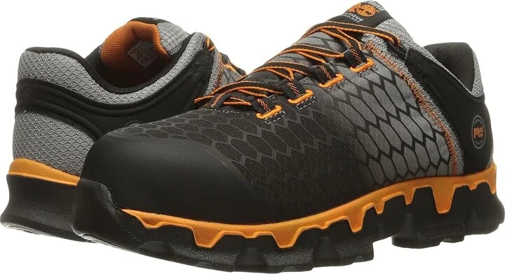 Timberland PRO Powertrain Sport Alloy Safety Toe Static Dissipative Men's Work Lace-up Boots Grey Synthetic/Orange : 10.5 E - Wide