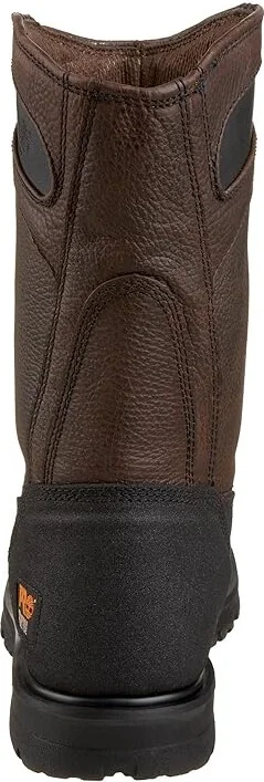 Timberland PRO Powerwelt Pull-On Steel Safety Toe Men's Work Boots Rancher Brown : 12 D - Medium, Leather - Image 4