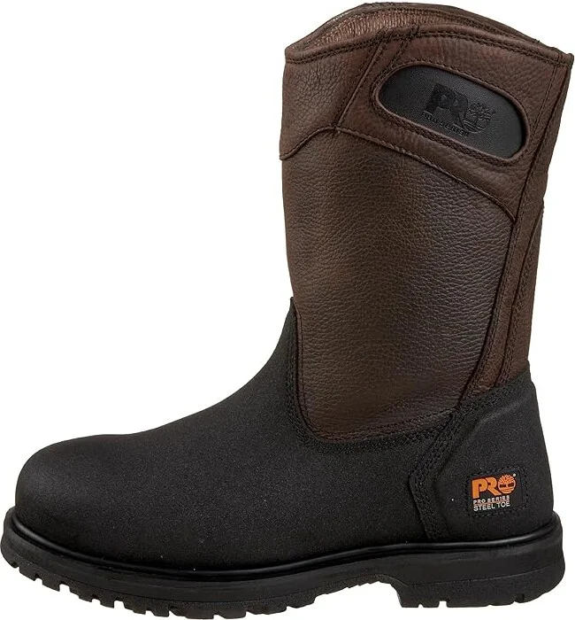 Timberland PRO Powerwelt Pull-On Steel Safety Toe Men's Work Boots Rancher Brown : 12 D - Medium, Leather - Image 6
