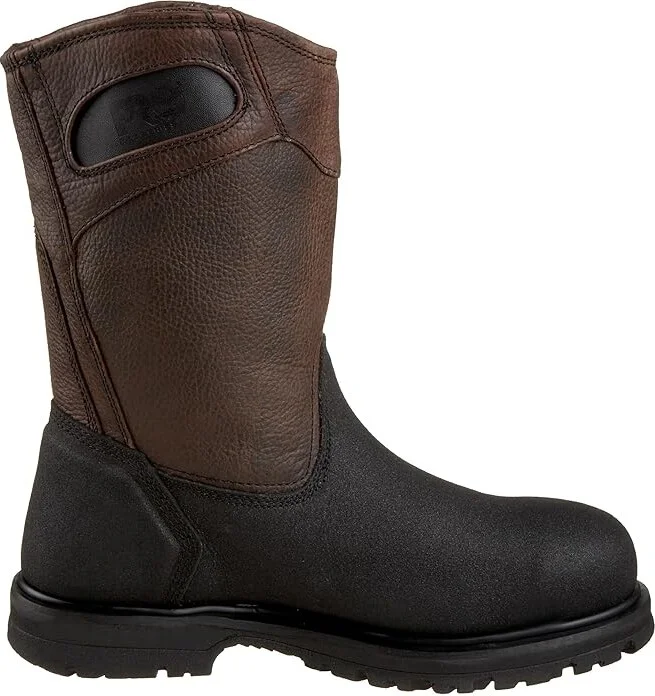 Timberland PRO Powerwelt Pull-On Steel Safety Toe Men's Work Boots Rancher Brown : 12 D - Medium, Leather - Image 7