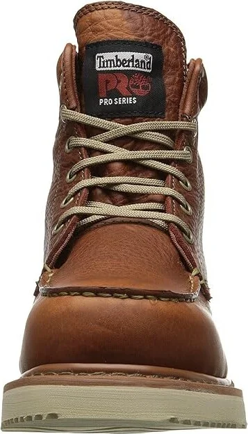 Timberland PRO PRO Wedge 6 Inch Moc Soft Toe Men's Work Lace-up Boots Rust : 9 E - Wide, Leather - Image 5