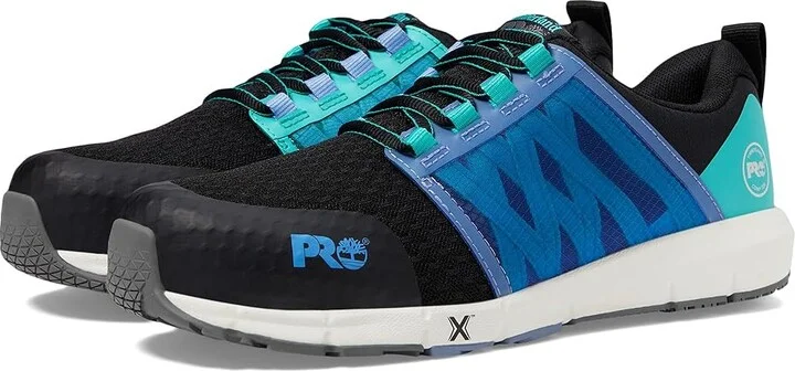 Timberland PRO Radius Composite Safety Toe Women's Shoes Black/Aqua : 5.5 C - Medium, Textile