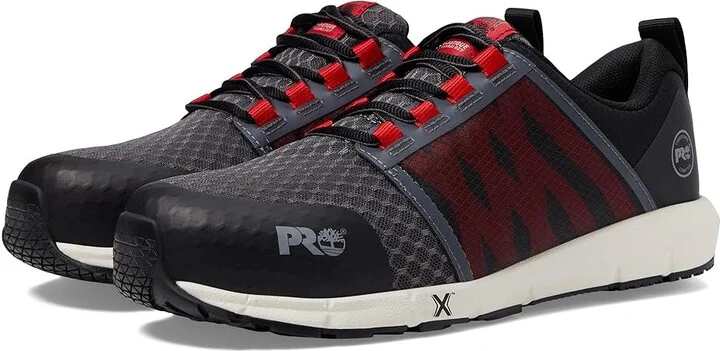 Timberland PRO Radius Composite Safety Toe Women's Shoes Grey/Red : 5.5 C - Medium, Textile