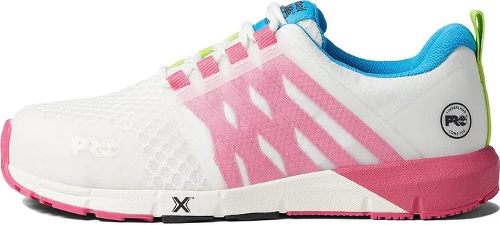 Timberland PRO Radius Composite Safety Toe Women's Shoes White/Pink/Green 1 : 8.5 C - Medium, Textile - Image 5