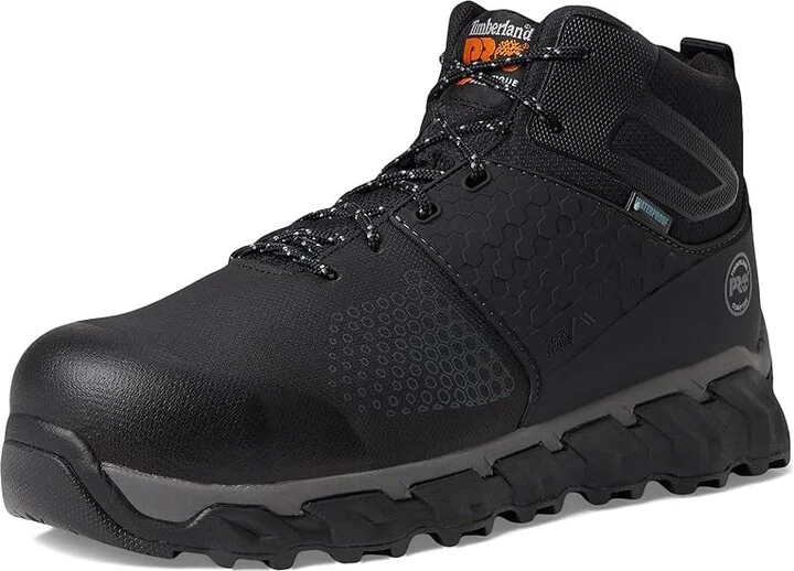 Timberland PRO Ridgework Composite Safety Toe Waterproof Mid Men's Work Lace-up Boots Black 1 : 7 D - Medium, Leather - Image 5