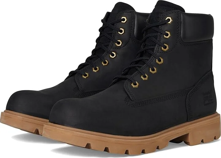 Timberland PRO Sawhorse 6 Composite Safety Toe Men's Boots Black/Gum : Men's 4 - Women's 5.5 Medium, Leather