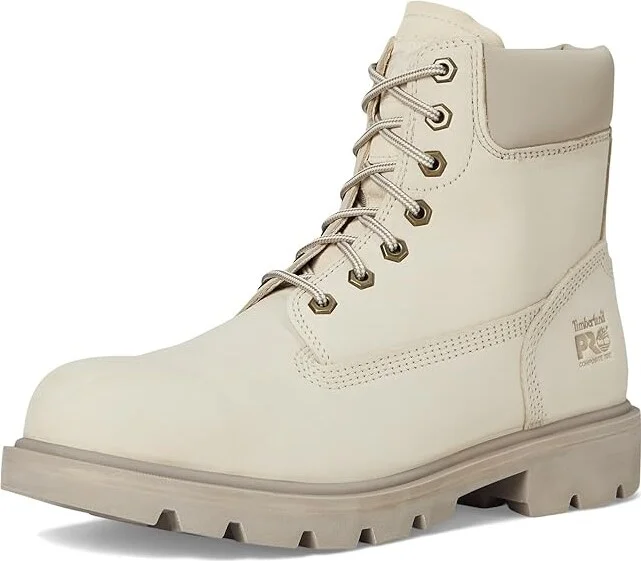 Timberland PRO Sawhorse 6 Composite Safety Toe Men's Boots Light Taupe : Men's 5.5 - Women's 7 Wide, Leather - Image 5